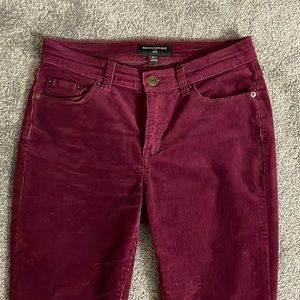 Banana Republic skinny corduroy pants, purply-maroon